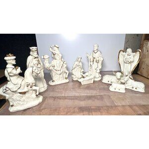 Vtg. JCPenney Home Collection Porcelain Nativity Set 11 Pieces